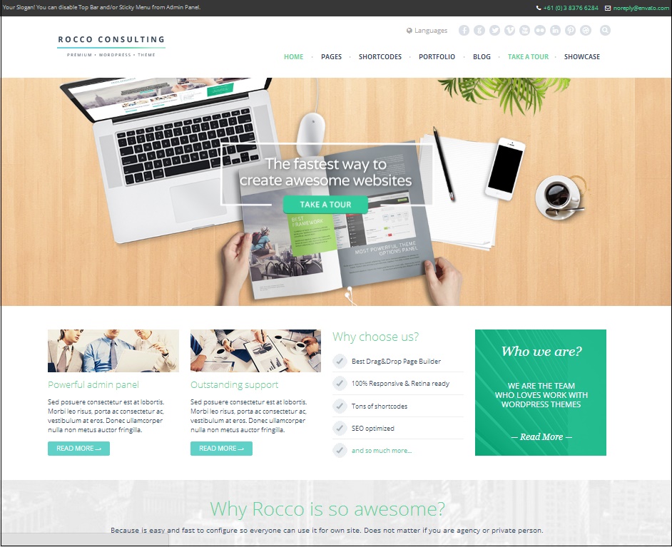 Rocco Flat Premium WordPress Theme