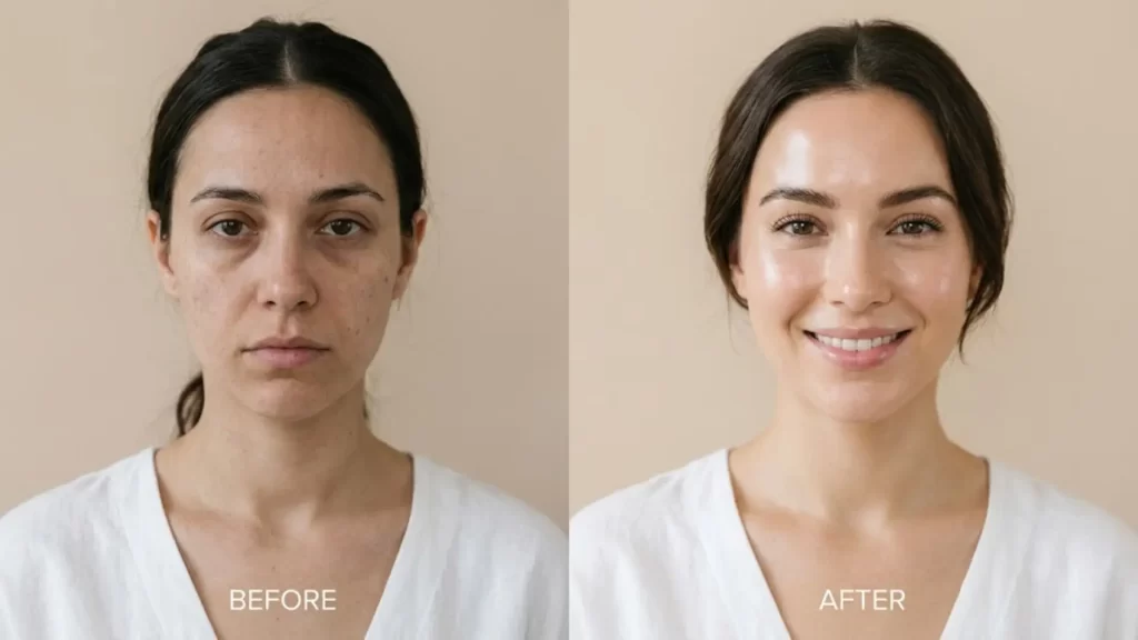 from dull to glass skin overnight system